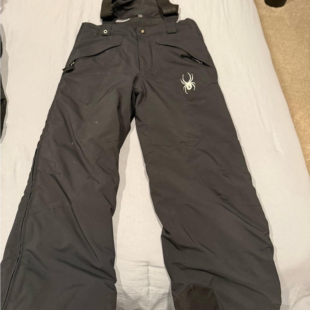 Spyder Black Men's Pants with White Logo